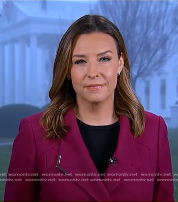 Mary’s purple wrap coat on Good Morning America