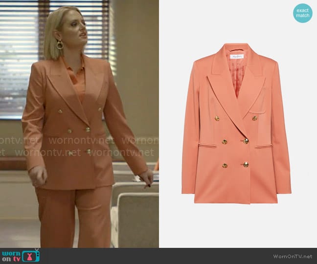 Max Mara Reale Jacket worn by Lexi (Lauren Ash) on Not Dead Yet