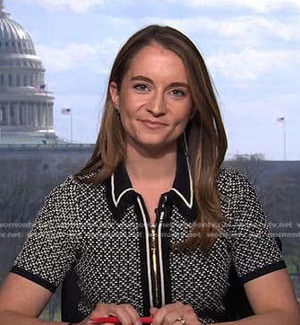 Megan Cassella’s black tweed dress on NBC News Daily