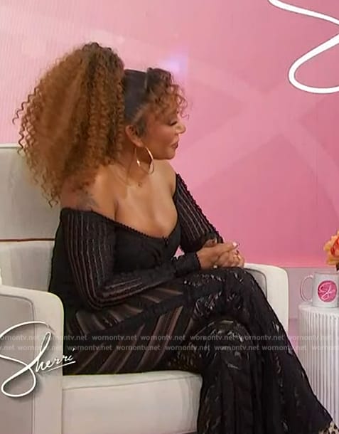 Mel B's black lace jumpsuit on Sherri