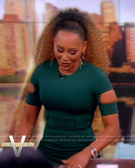 Mel B’s teal midi dress on The View