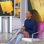 Mel B’s lace-up denim boots on Today