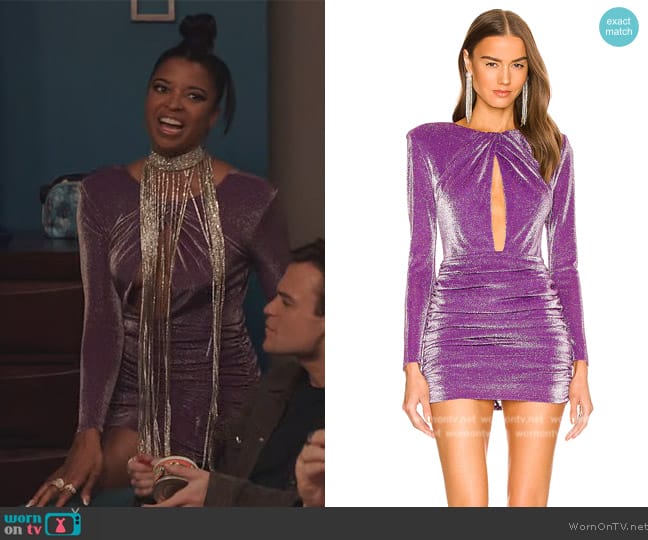 Michael Costello x REVOLVE Davey Mini Dress worn by Wickie Roy (Renée Elise Goldsberry) on Girls5eva