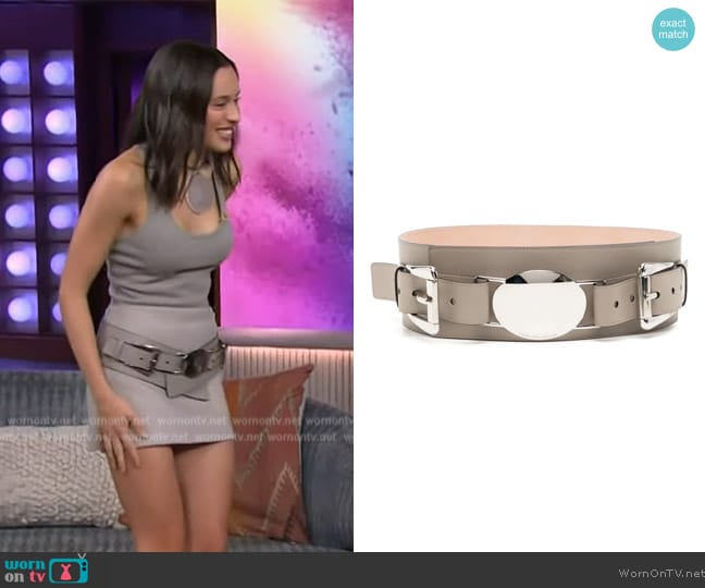 Michael Kors Collection Gloria Leather Belt worn by Daniela Melchior on The Kelly Clarkson Show
