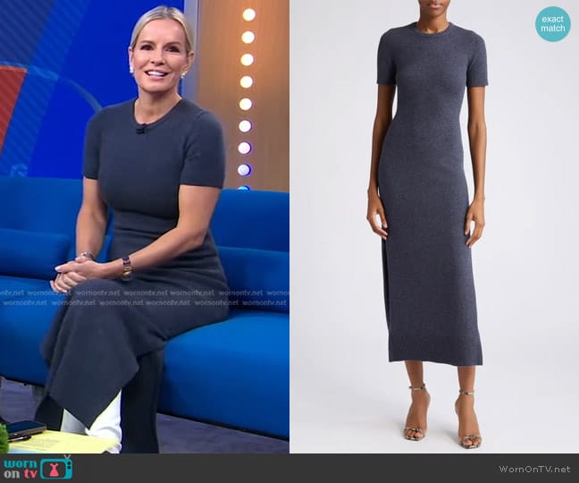 Michael Kors Collection Short Sleeve Stretch Cashmere Sweater Dress worn by Dr. Jennifer Ashton on Good Morning America