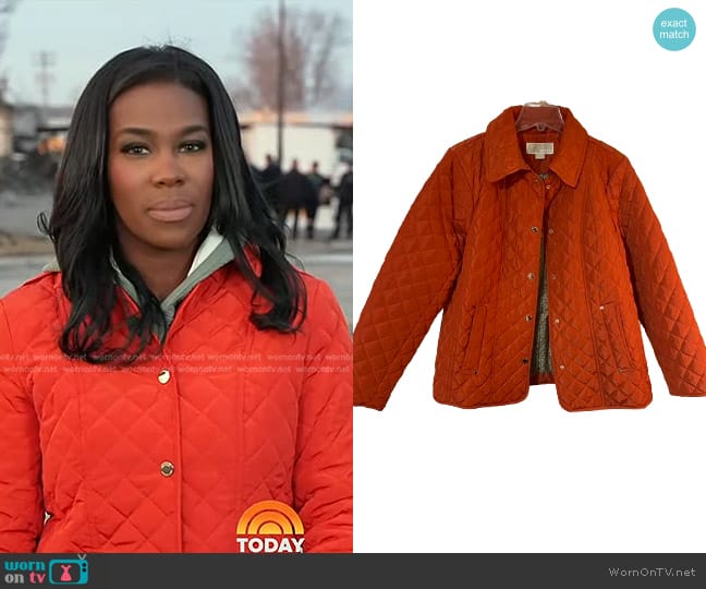 Michael Kors Quilted Jacket worn by Adrienne Broaddus on Today