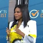 Dr. Michelle Henry’s white and yellow print blazer on Today