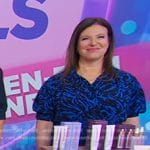 Michelle Jacobs’s blue printed shirtdress on Good Morning America