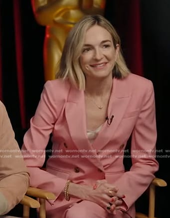 Molly McNearney's pink suit on Good Morning America