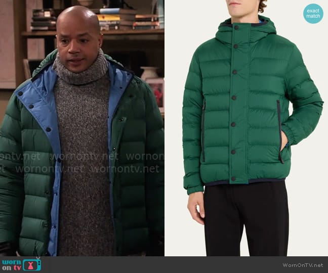 Trey’s green puffer jacket on Extended Family