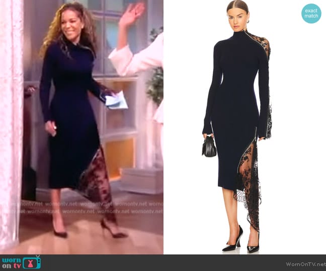 Monse Lace Knit Dress worn by Sunny Hostin on The View