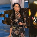 Morgan’s black floral chiffon dress on NBC News Daily