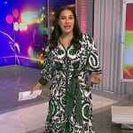 Morgan’s green floral print shirtdress on NBC News Daily