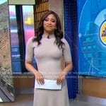 Morgan’s mock neck knit midi dress on Good Morning America