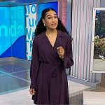 Morgan’s purple handkerchief hem dress on NBC News Daily