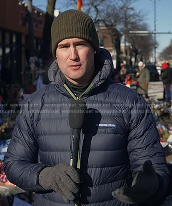 Morgan's grey puffer jacket on Today