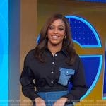 Morgan’s patchwork denim skirt on Good Morning America