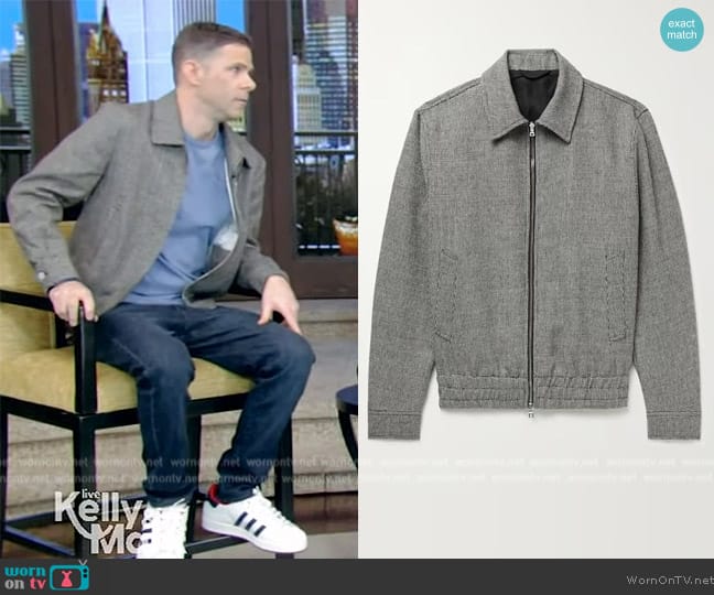 MR P Double-Weave Micro-Checked Virgin Wool and Mohair-Blend Blouson Jacket worn by Mikey Day on Live with Kelly and Mark