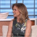 Natalie’s floral fit and flare dress on The Talk