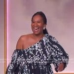 Nicole Avant’s floral one-shoulder maxi dress on The Jennifer Hudson Show