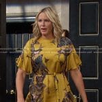 Nicole’s yellow butterfly print dress on Days of our Lives