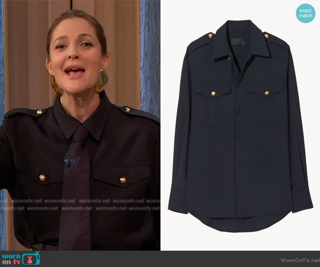 Nili Lotan Jeanette Top worn by Drew Barrymore on The Drew Barrymore Show