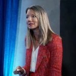 Nina’s red tweed blazer on General Hospital