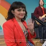 Norah Jones’s multicolor scalloped striped dress on Today