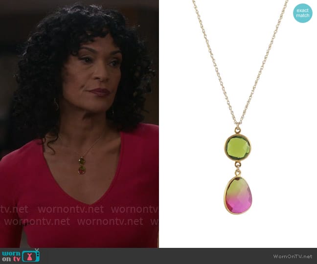 Peggy Li Watermelon Crunch Necklace worn by Francey (Rosa Arredondo) on So Help Me Todd