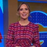 Rhiannon’s pink striped dress on Good Morning America