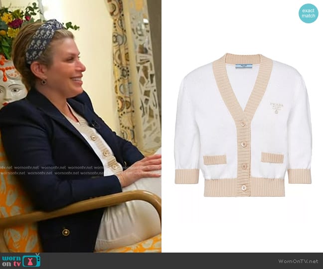 Prada Cropped Cotton Cardigan worn by Jill Martin on Today