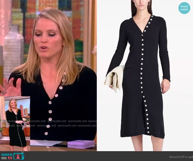 Proenza Schouler Cameron Knit Dress in Boucle Viscose worn by Sara Haines on The View