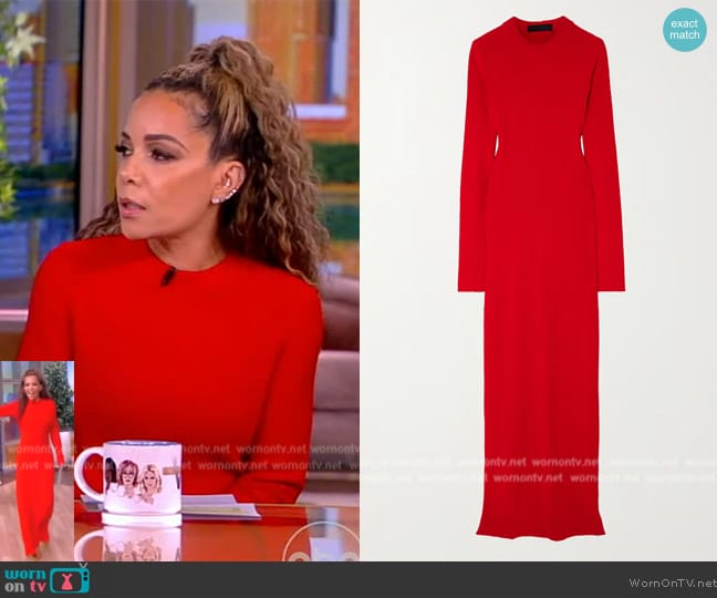 WornOnTV: Sunny’s red long sleeve dress on The View | Sunny Hostin ...