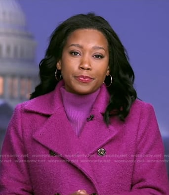 Rachel’s purple coat on Good Morning America