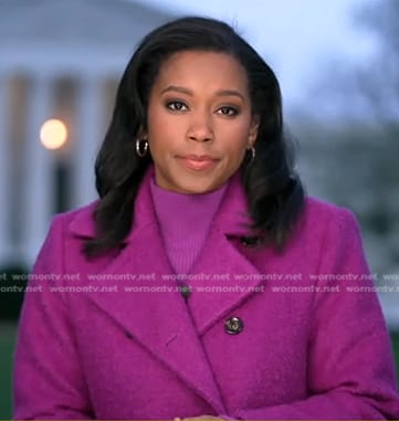 Rachel's purple coat on Good Morning America