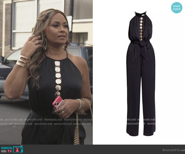 Ramy Brook Spike Embellished Jumpsuit worn by Gizelle Bryant on The Real Housewives of Potomac