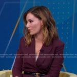 Rebecca’s burgundy double breasted blazer on Good Morning America