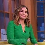Rebecca's green textured polo top on Good Morning America