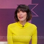 Rebecca Hall’s yellow turtleneck on Good Morning America