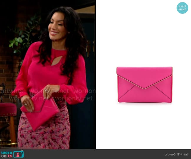 Rebecca Minkoff Leo Clutch worn by Audra Charles (Zuleyka Silver) on The Young and the Restless