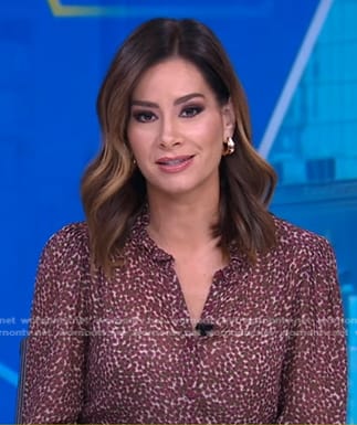 Rebecca's pink floral blouse on Good Morning America