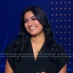 Reena’s black button front midi dress on Good Morning America