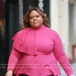 Reesa Teesa’s pink peplum top on Good Morning America