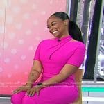 Rhea Williams’s pink twisted jumpsuit on Today