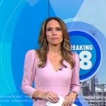 Rhiannon Ally’s pink v-neck dress on Good Morning America