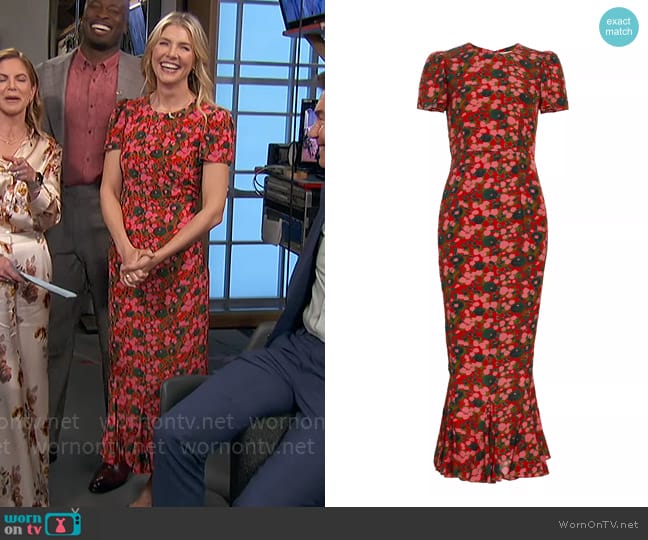 WornOnTV: Amanda's blue floral print maxi dress on The Talk, Amanda Kloots