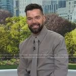 Ricky Martin’s grey tie neck shirt on Today