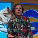 Deborah’s black rose print dress on Good Morning America