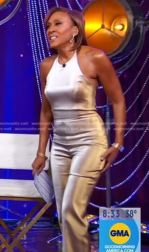 Robin’s gold jumpsuit on Good Morning America