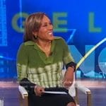 Robin’s green and black tie dye polo dress on Good Morning America